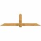 Ekena Millwork Eugene Rough Sawn Timber Gable Bracket, Western Red Cedar, 96"W x 28"H x 6"D x 6"F, 7/12 Pitch GBW096X28X0606EUG00RWR - alternate 1